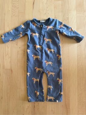 Oh baby Lab Print One-Piece Footie